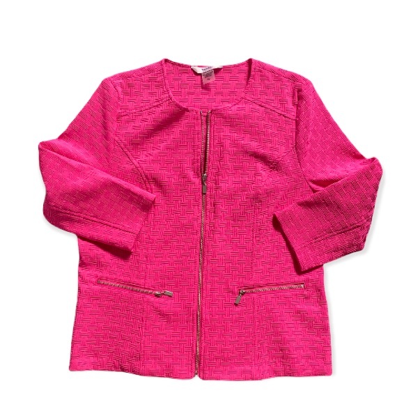 TAN JAY PETITE JACKET SIZE 10P - BLAZER - PINK - BRAND NEW - TEXTURED MATERIAL - Picture 6 of 11
